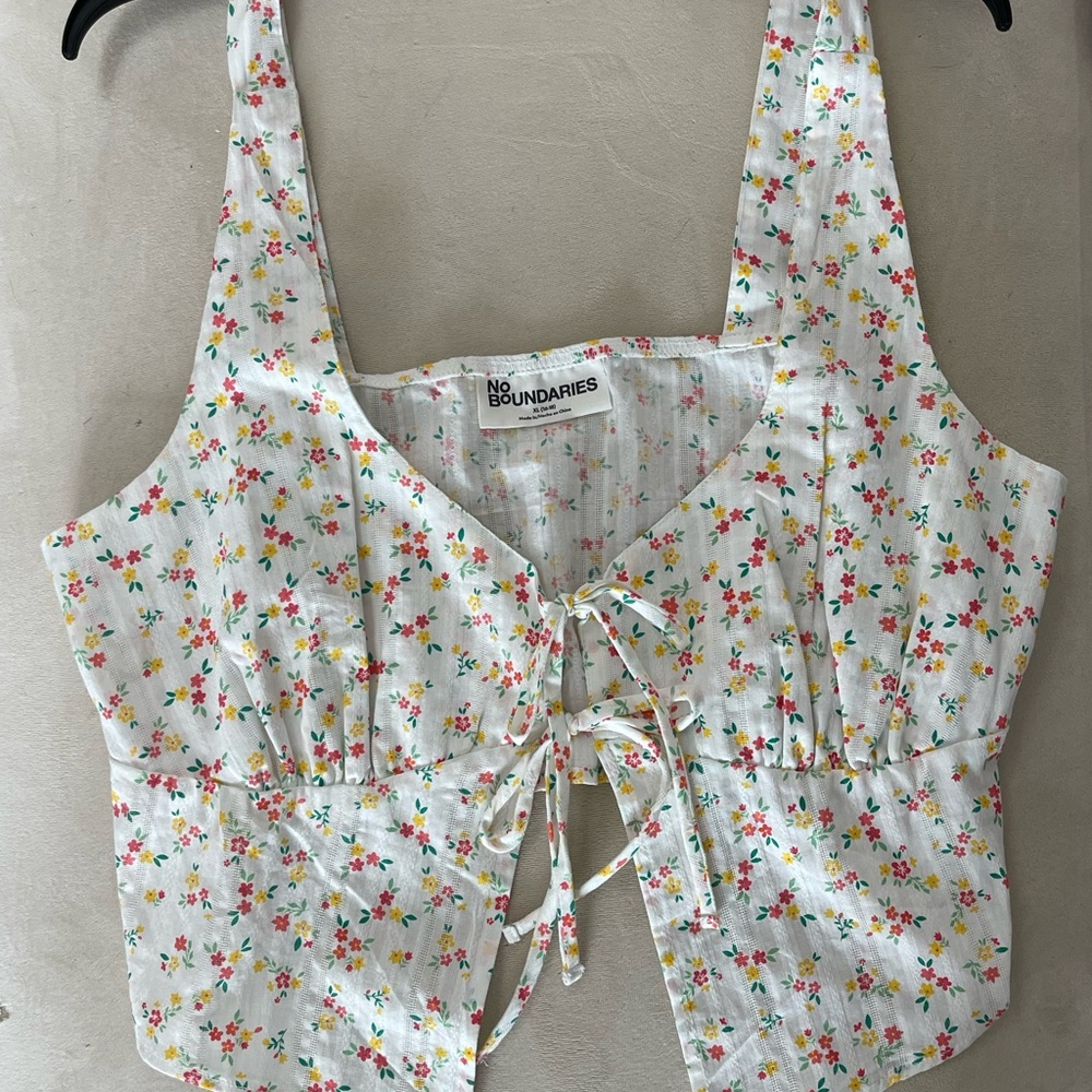 Floral Lace-Up Women's Blouse